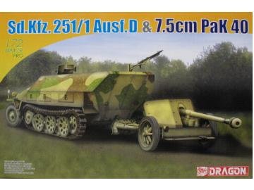 Przejdź do produktu DRAGON 7369 - 1:72 Sd.Kfz. 251/1 Ausf.D + 7,5 cm PaK40