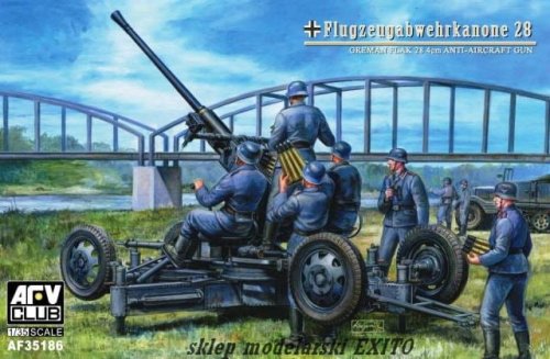 Przejdź do produktu AFV CLUB 35186 - 1:35 Flugzeugabwehrkanone 28 German FlaK 28 4cm Anti-Aircraft Gun
