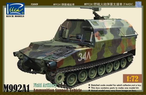 Przejdź do produktu RIICH MODELS RT72003 - 1:72 M992A1 Field Artillery Ammunition Support Vehicle