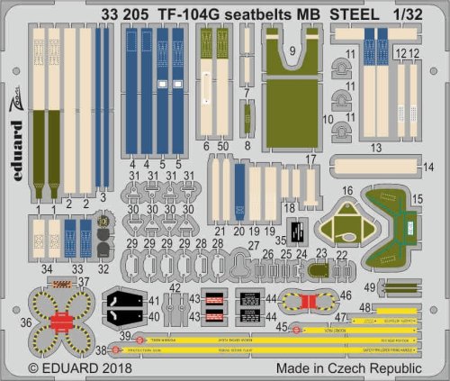 Przejdź do produktu EDUARD 33205 - 1:32 TF-104G seatbelts MB - Steel