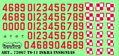 Przejdź do produktu MODELMAKER D72067 - 1:72 TS-11 Iskra - Insignias