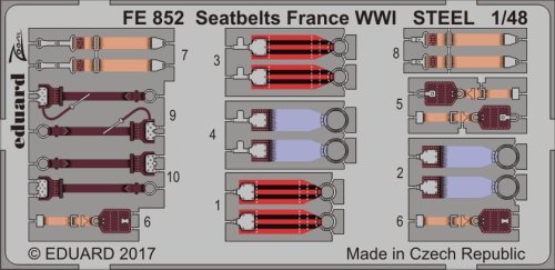 Przejdź do produktu EDUARD FE852 - 1:48 Seatbelts France WWI