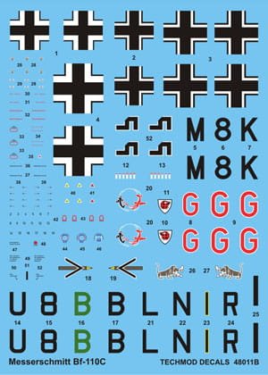 Przejdź do produktu TECHMOD 48011 - 1:48 Messerschmitt Bf-110C