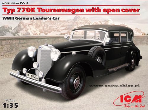 Przejdź do produktu ICM 35534 - 1:35 Typ 770K Tourenwagen with open cover - WWII German Leader's Car