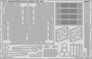 EDUARD 32417 - 1:32 Mosquito B Mk.IX exterior / engines