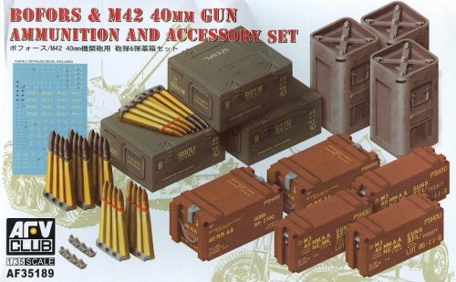 Przejdź do produktu AFV CLUB 35189 - 1:35 Bofors & M42 Gun Ammunition and Accesory Set