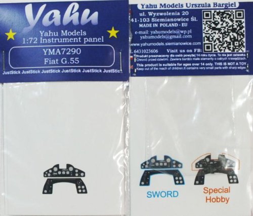 Przejdź do produktu YAHU YMA7290 - 1:72 Fiat G.55 tablica przyrządów