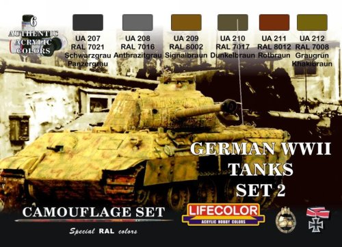 Przejdź do produktu LIFECOLOR CS 03 - German WW II Tanks - Set 2