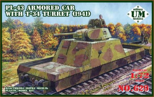 Przejdź do produktu UNIMODELS 629 - 1:72 Armored car PL-43 with T-34 turret - 1941