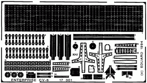 EDUARD 17001 - 1:700 USS CV6 Enterprise
