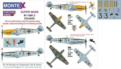 Przejdź do produktu MONTEX K48265 - 1:48 Messerschmitt Bf 109E-3