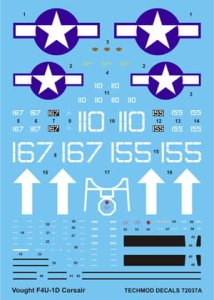 TECHMOD 72037 - 1:72 Vought F4U-1D Corsair