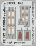 EDUARD FE892 - 1:48 Bf 109G-6 seatbelts - Steel