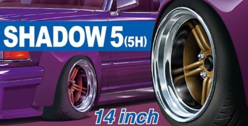 Przejdź do produktu AOSHIMA 05437 - 1:24 Felgi + Opony Shadow5 (5H) 14inch