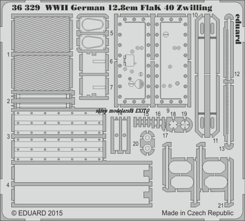 Przejdź do produktu EDUARD 36329 - 1:35 WWII German 12.8cm FlaK 40 Zwilling