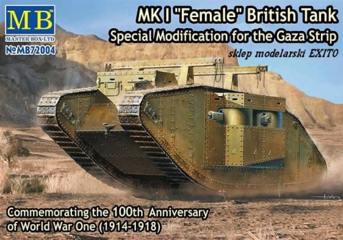 Przejdź do produktu MASTER BOX 72004 - 1:72 MK I  Female - British Tank - Special Modification for the Gaza Strip