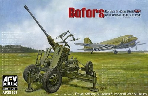 Przejdź do produktu AFV CLUB 35187 - 1:35 QF 40 mm Bofors Mk.III AA Gun Late Type British Version