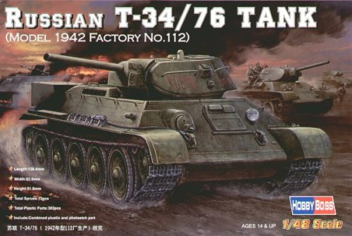 Przejdź do produktu HOBBY BOSS 84806 - 1:48 Russian T-34/76 (model 1942 Factory No.112) Tank