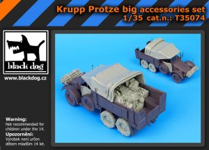 BLACK DOG T35074 - 1:35 Krupp Protze big accessories set