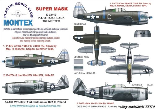 Przejdź do produktu MONTEX K32119 - 1:32 P-47D Razorback