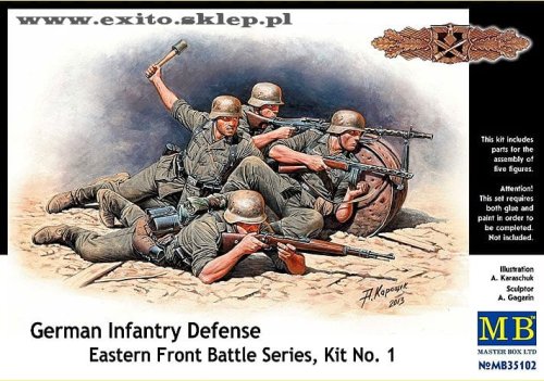 Przejdź do produktu MASTER BOX 35102 - 1:35 German Infantry Defense - Eastern Front Battle Series Kit.No1