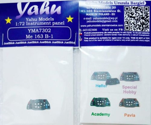 Przejdź do produktu YAHU YMA7302 - 1:72 Messerschmitt Me-163 B-1 tablica przyrządów
