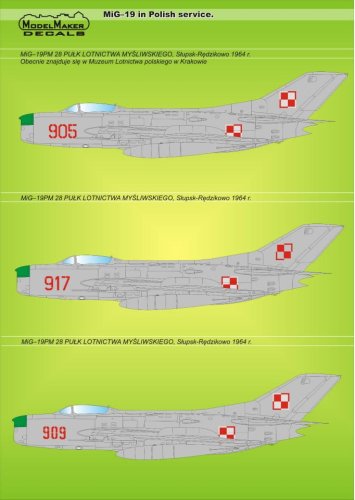 Przejdź do produktu MODELMAKER D72005 - 1:72 MiG-19 in Polish Service