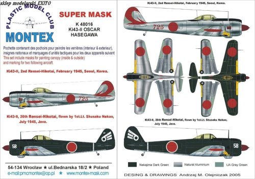 Przejdź do produktu MONTEX K48016 - 1:48 Ki-43 II Oscar