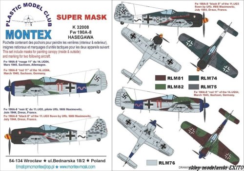 Przejdź do produktu MONTEX K32008 - 1:32 Fw-190 A 8