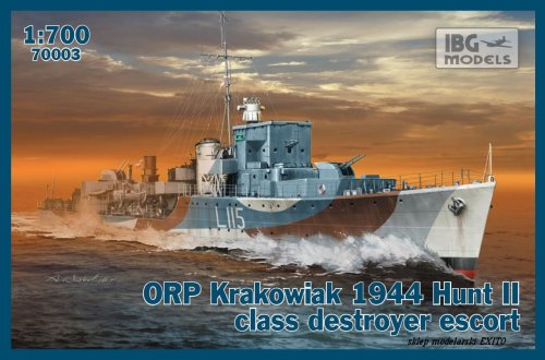 Przejdź do produktu IBG 70003 - 1:700 ORP Krakowiak 1944 Hunt II class destroyer escort