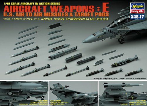 Przejdź do produktu HASEGAWA X4817 - 1:48 U.S.Aircraft Weapons E - Air to Air Missiles & Target Pods