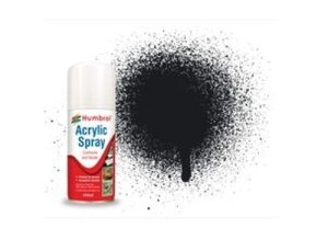 Humbrol AD6021 - Farba akrylowa 21 Black Gloss spray 150 ml