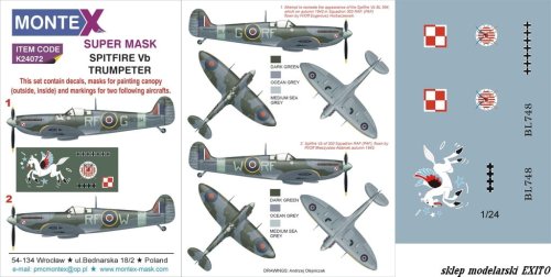 Przejdź do produktu MONTEX K24072 - 1:24 Spitfire Mk.Vb