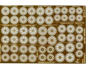 PART S72212 - 1:72 Wheels WWI (koła)