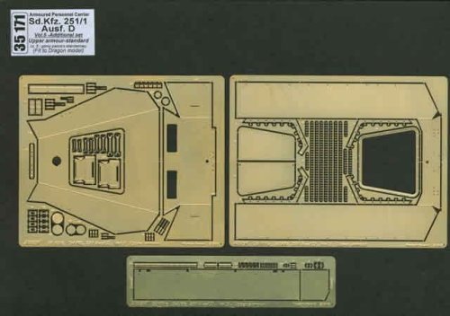 Przejdź do produktu ABER 35171 - 1:35 Sdkfz.251/1 Ausf.D vol.5 - Additional set Upper armour - standard
