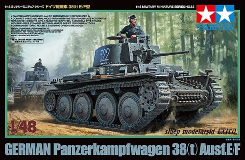 Przejdź do produktu TAMIYA 32583 - 1:48 German Panzerkampfwagen 38(t) Ausf.E/F
