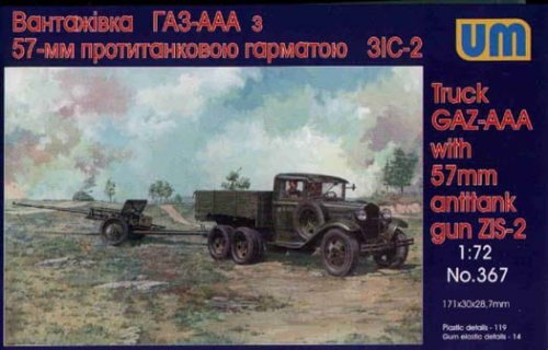 Przejdź do produktu UNIMODELS 367 - 1:72 Truck GAZ AAA with 57mm Gun ZIS-2