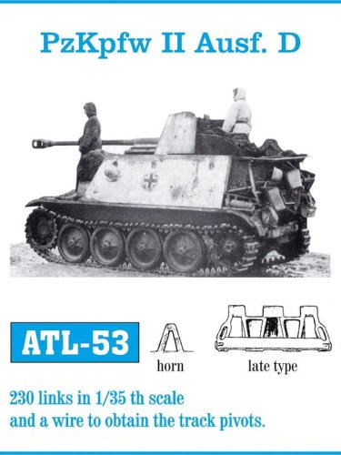 Przejdź do produktu Friulmodel ATL-053 - 1:35 Metalowe gąsienice Pz.Kpfw.II Ausf. D late