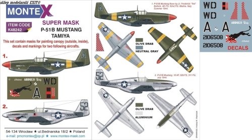 Przejdź do produktu MONTEX K48242 - 1:48 P-51B Mustang