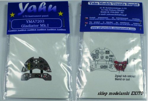 Przejdź do produktu YAHU YMA7203 - 1:72 Gloster Gladiator Mk.I tablica przyrządów