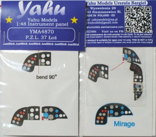 Przejdź do produktu YAHU YMA4870 - 1:48 PZL 37 Łoś tablica przyrządów
