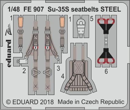 Przejdź do produktu EDUARD FE907 - 1:48 Su-35S seatbelts - Steel
