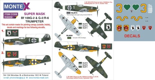 Przejdź do produktu MONTEX K32232 - 1:32 Messerschmitt Bf 109G-2 & G-2/R-6