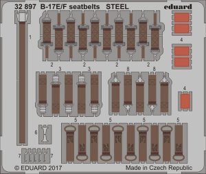 EDUARD 32897 - 1:32 B-17E/F seatbelts - Steel