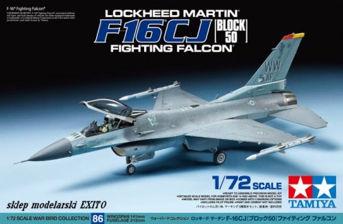 Przejdź do produktu TAMIYA 60786 - 1:72 Lockheed Martin F-16CJ Block 50 Fighting Falcon