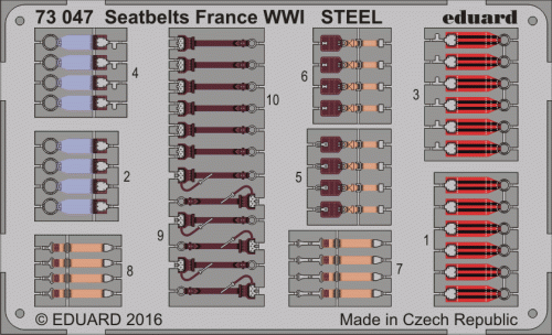 Przejdź do produktu EDUARD 73047 - 1:72 Seatbelts France WWI - Steel