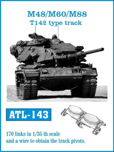Przejdź do produktu Friulmodel ATL-143 - 1:35 Metalowe gąsienice M48 / M60 / M88 T142 type