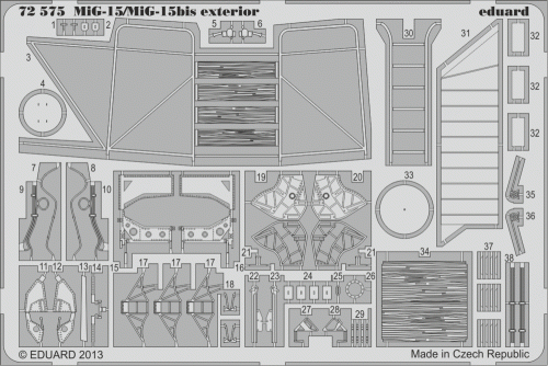 Przejdź do produktu EDUARD 72575 - 1:72 MiG-15/MiG-15bis exterior