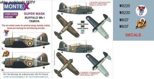 Przejdź do produktu MONTEX K48198 - 1:48 Brewster Buffalo Mk.I