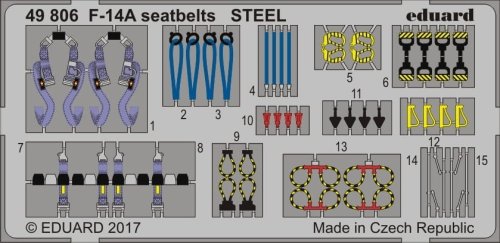 Przejdź do produktu EDUARD 49806 - 1:48 F-14A seatbelts - Steel